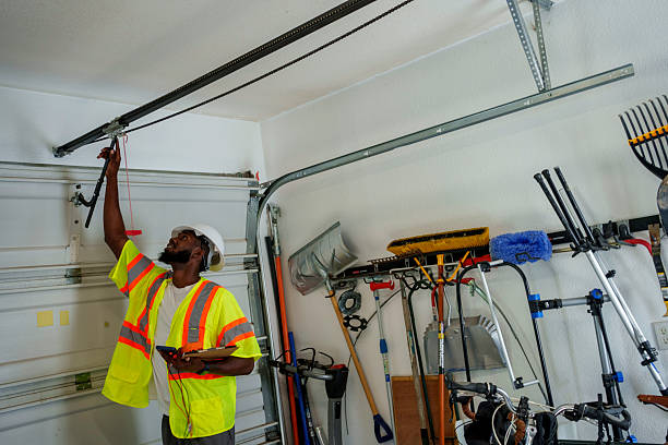 Professional Garage Door Panel Replacement technician working in Grant County County, ND